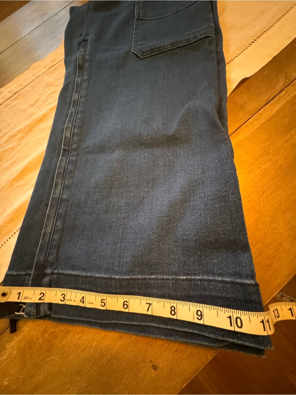 Maeve The Adaptive Seated Colette Denim Cropped Wide-Leg in Medium Blue Size 30 - Picture 9 of 15